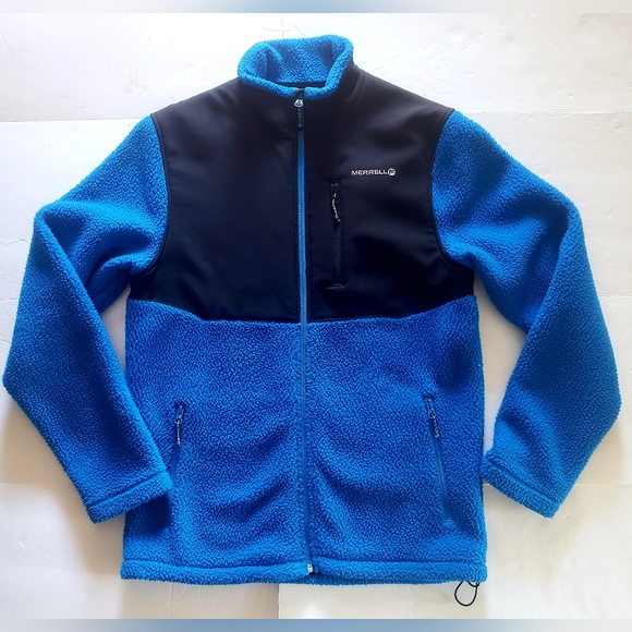 Merrell Coastal Blue Fleece Wind Jacket!!! - Picture 1 of 16